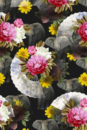 复古 时尚印花华亿平台图片