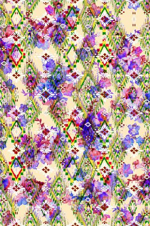 清新花卉印花华亿平台图片