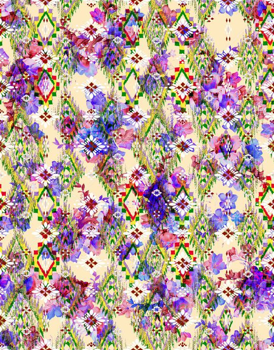 清新花卉印花华亿平台图片