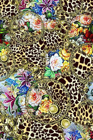 动物纹印花华亿平台图片