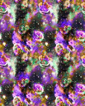 431348-星空花卉 抽象笔刷纹理