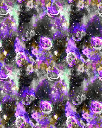 431349-星空花卉 抽象笔刷纹理