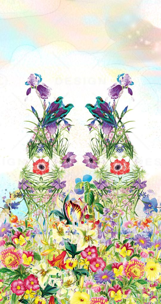 花卉印花华亿平台图片