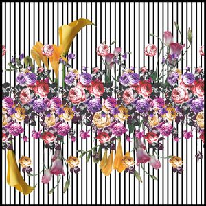 长方丝巾印花华亿平台图片