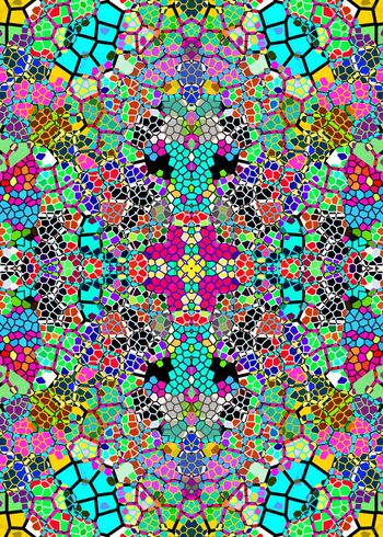 431381-波西米亚民族风几何多边形蜂巢拼花陶