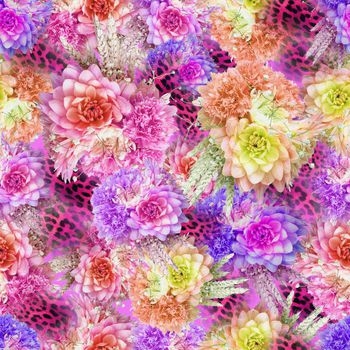 431386-豹纹花纹印花