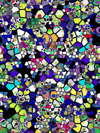 431405-民族风几何多边形陶瓷皲裂龟裂岩石长