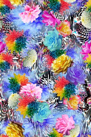 花卉印花华亿平台图片