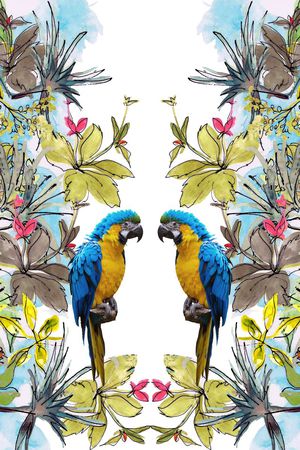 手绘花印花华亿平台图片