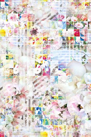 几何小格子印花华亿平台图片