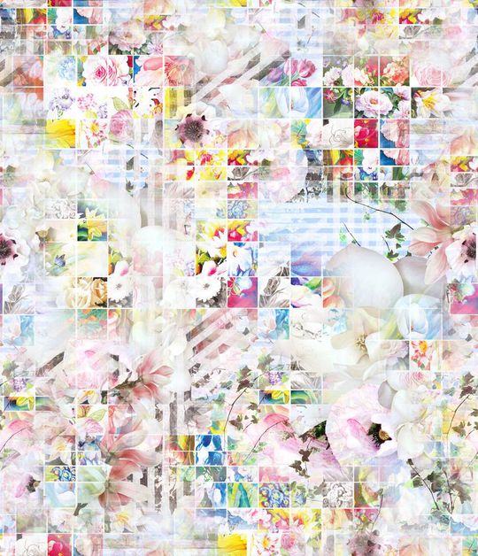 几何小格子印花华亿平台图片