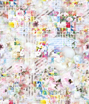 几何小格子印花华亿平台图片