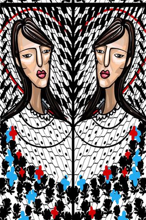 黑白印花华亿平台图片