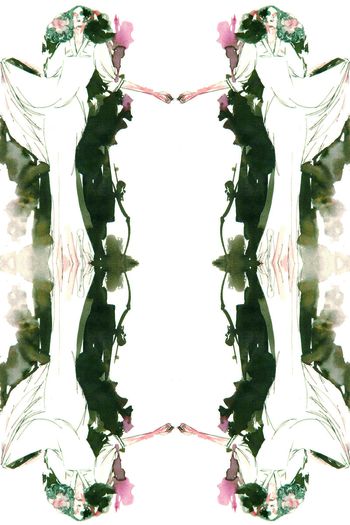 彩色水墨印花华亿平台图片