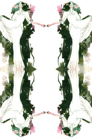 彩色水墨印花华亿平台图片