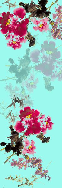 水墨风印花华亿平台图片