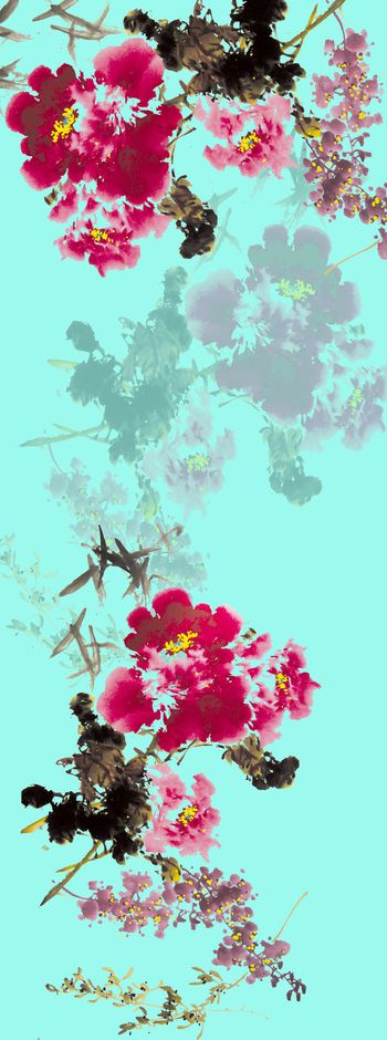 水墨风印花华亿平台图片