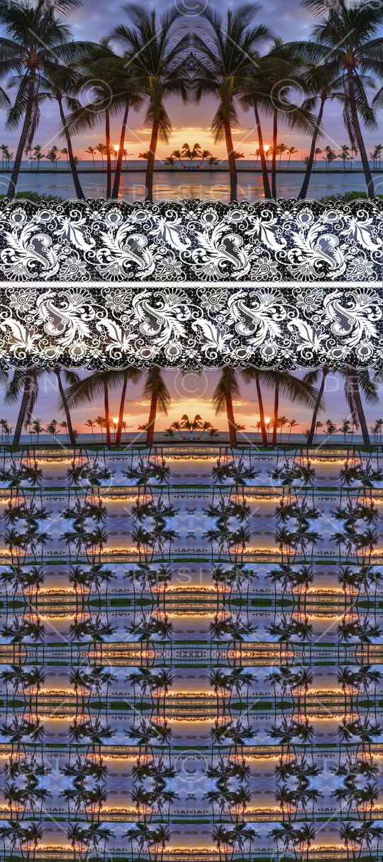 热带风情印花华亿平台图片