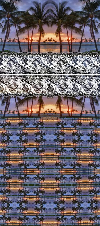 431644-热带风情海洋主题蕾丝海滨沙滩度假椰