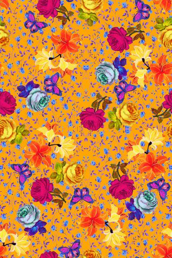 431665-田园风格油画花卉小碎花春夏连衣裙衬