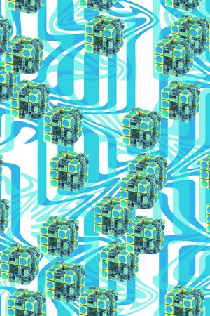 几何印花华亿平台图片