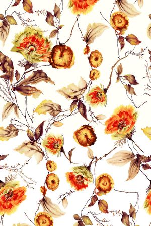 写意手绘印花华亿平台图片