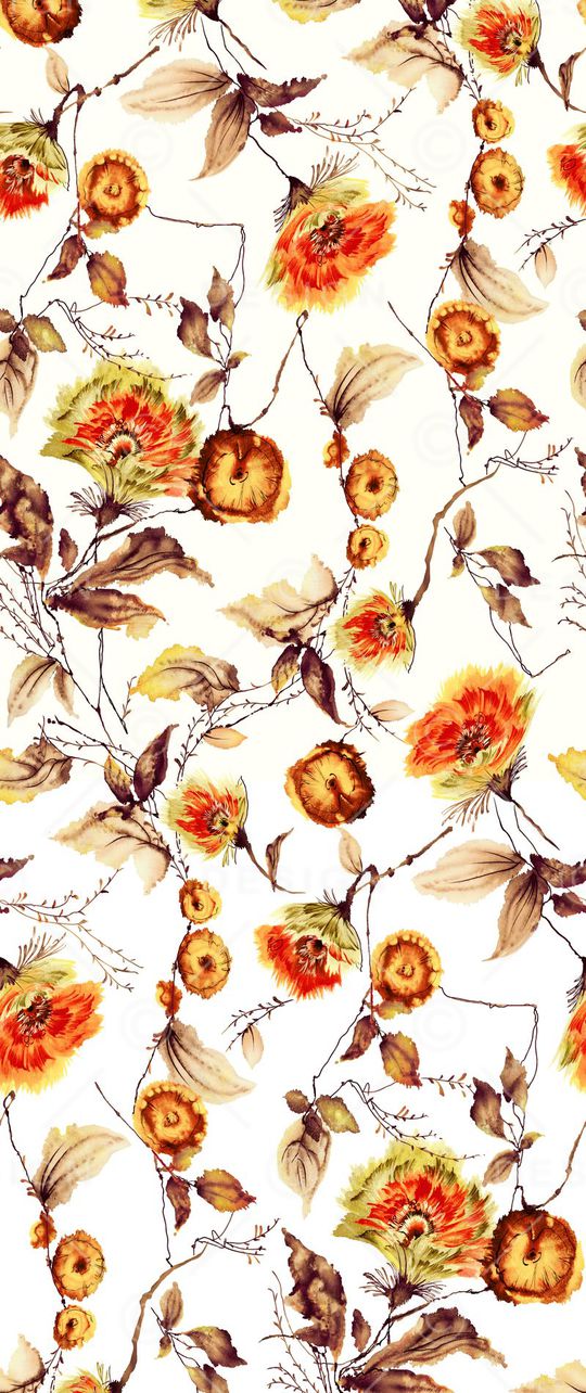 写意手绘印花华亿平台图片