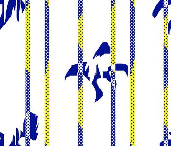 431848-男装衬衫简单条抽象鸟组合华亿平台