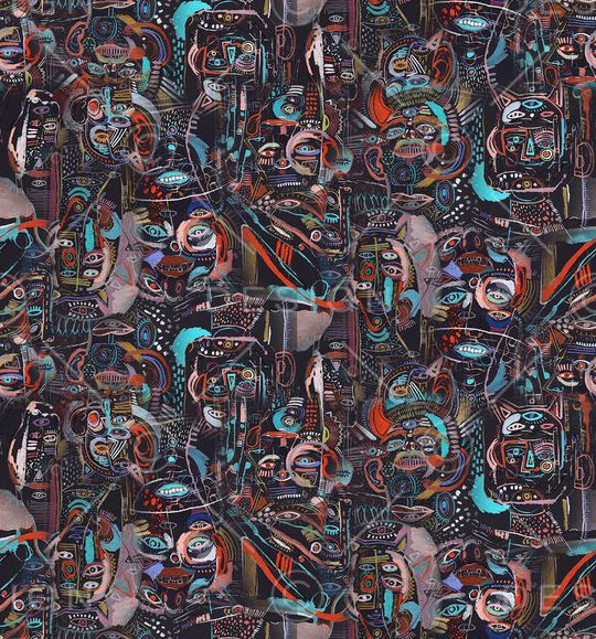 抽象印花华亿平台图片