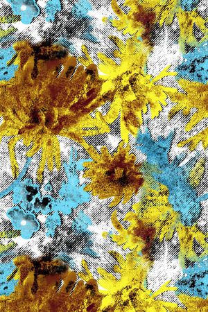 时尚抽象花卉印花华亿平台图片