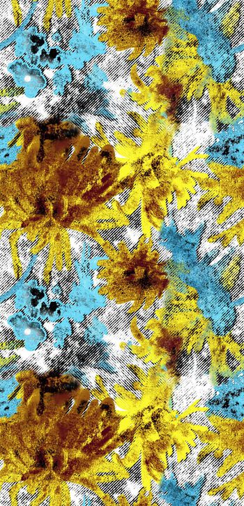 时尚抽象花卉印花华亿平台图片