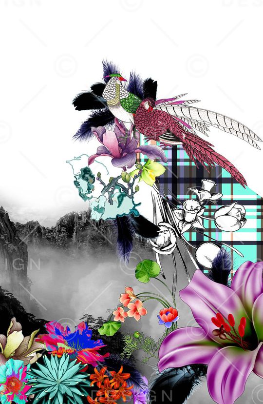 风景照片印花华亿平台图片