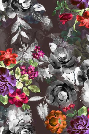 花卉印花华亿平台图片