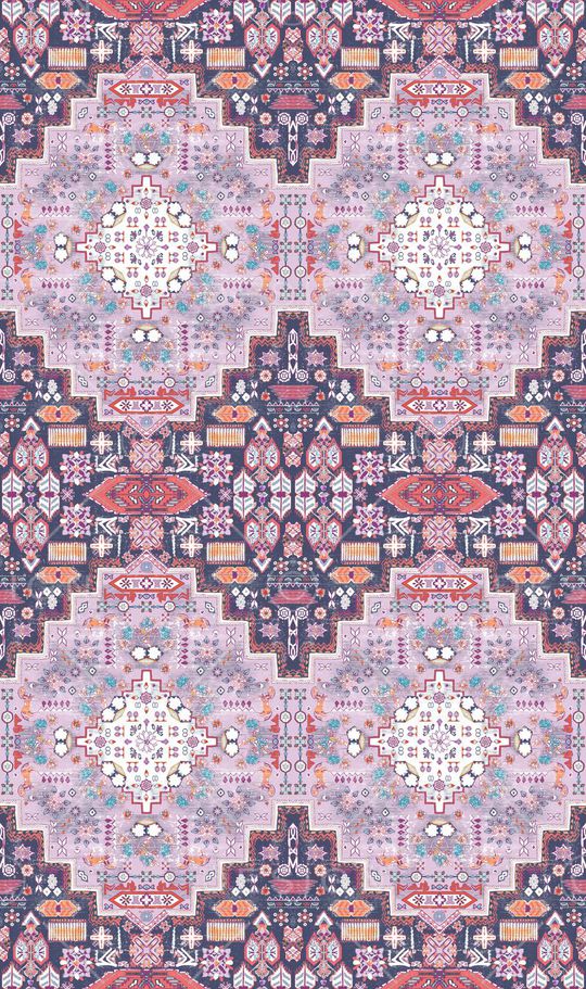 壁画 斑驳 民族画 图腾 标识 几何 毛毯纹印花华亿平台图片