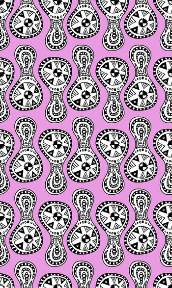 432256-民族风几何黑白水滴图腾图形单元素组