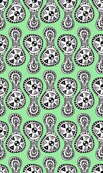 432257-民族风几何黑白水滴图腾图形单元素组