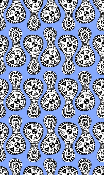 432258-民族风几何黑白水滴图腾图形单元素组