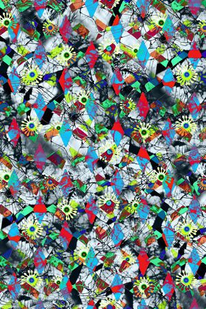 抽象风格印花华亿平台图片