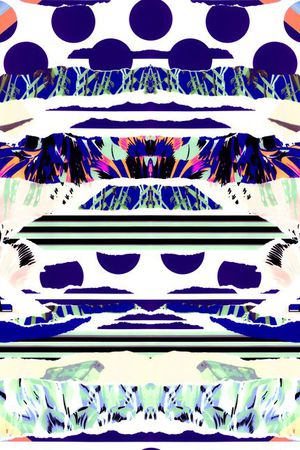 撕纸 圆点 几何 镜像 风景 花叶印花华亿平台图片