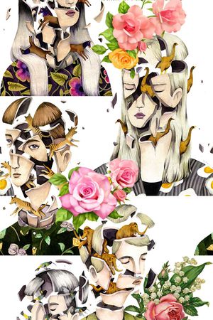 个性手绘印花华亿平台图片