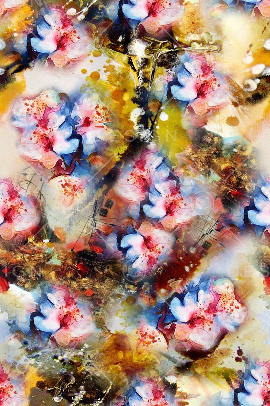 蝴蝶花印花华亿平台图片