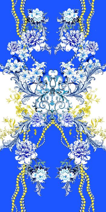 432435-时尚花卉牡丹珠宝链条