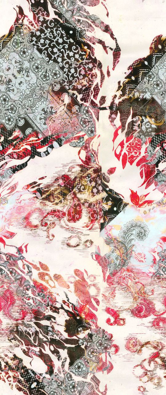 抽象花纹印花华亿平台图片