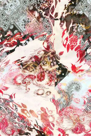 抽象花纹印花华亿平台图片