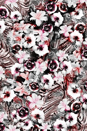 时尚大牌花卉印花华亿平台图片