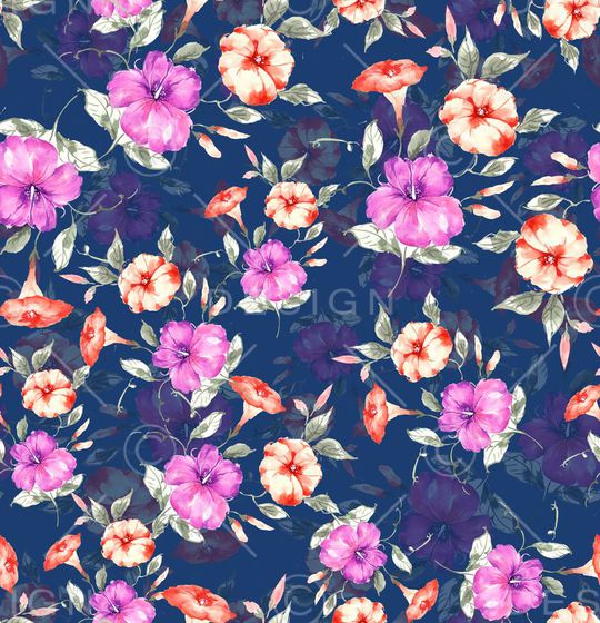 花卉印花华亿平台图片