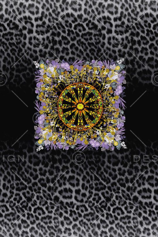 豹纹定位印花华亿平台图片