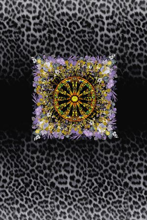 豹纹定位印花华亿平台图片