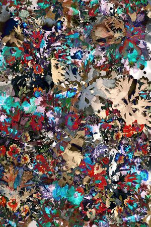 瑕疵花卉印花华亿平台图片