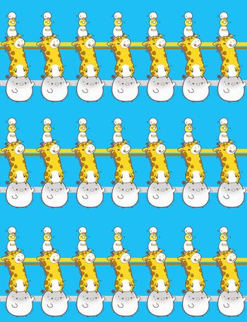 432626-小白和小鹿叠积木游戏与条纹童装华亿平台